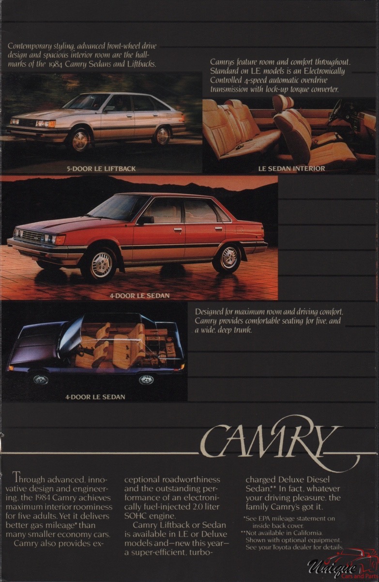 1984 Toyota Full-Lineup Brochure Page 4